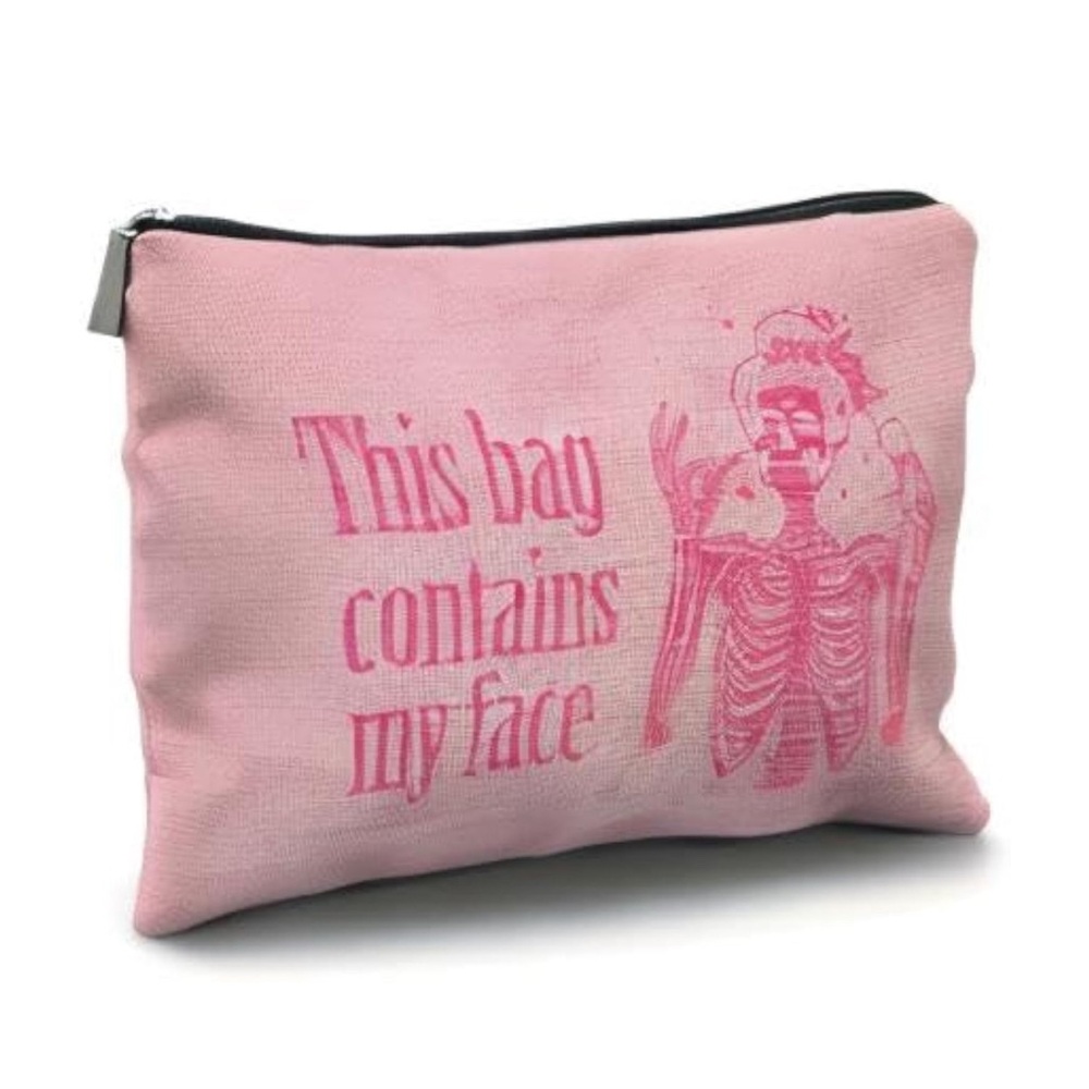 Pink Skeleton Cosmetics Bag, NWT - Picture 2 of 4